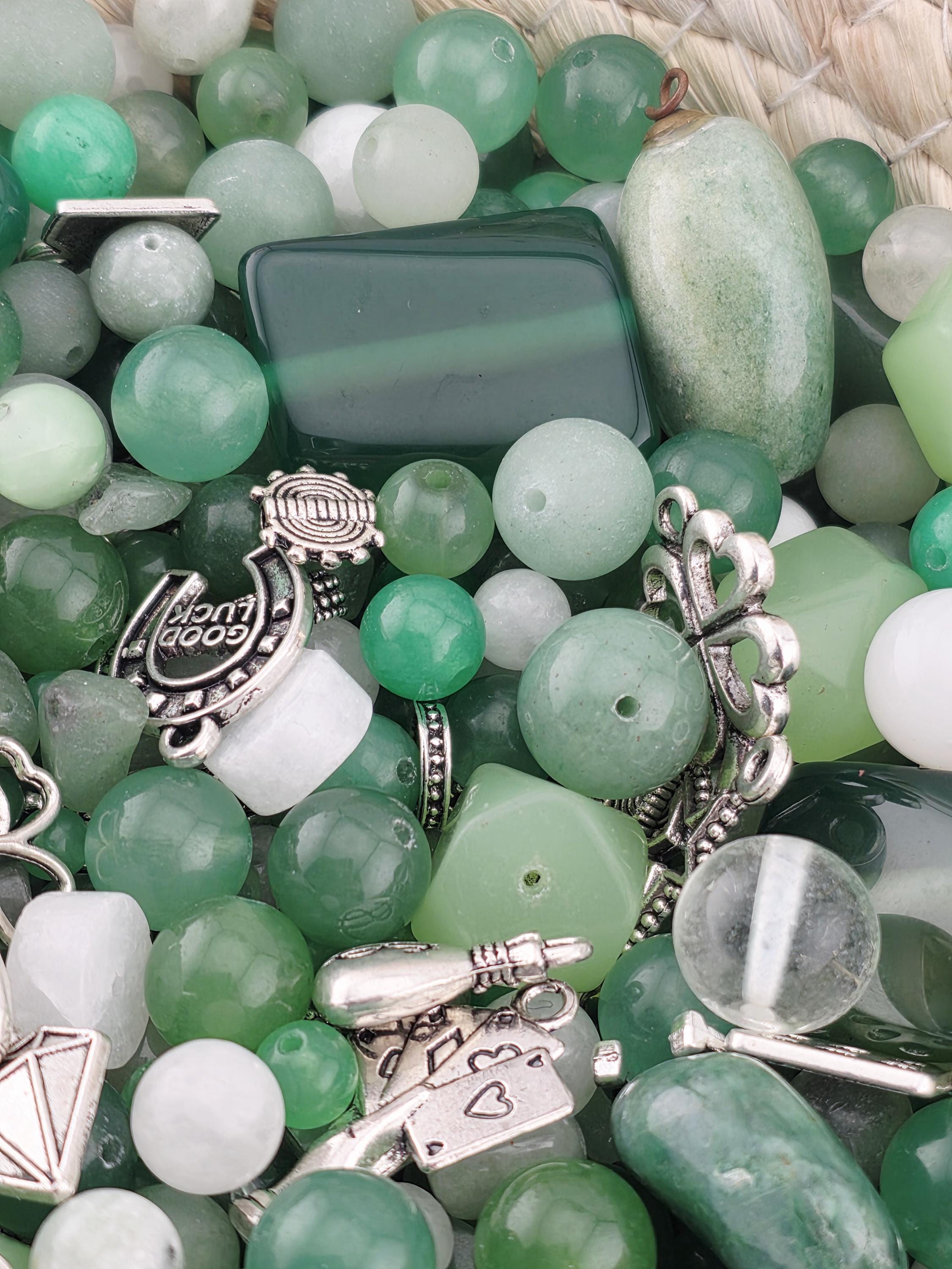 Good Fortune Gemstone Bead Mix: Colorful Semi-Precious Stones, 2 oz | Jewelry Making Bracelet Supply | Learise Curated Mix