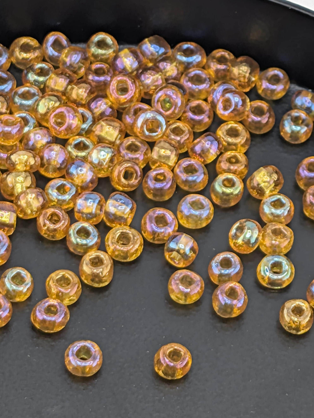 Transparent Topaz AB | Size 6 | 15g | Preciosa-Ornela Glass Seed Beads