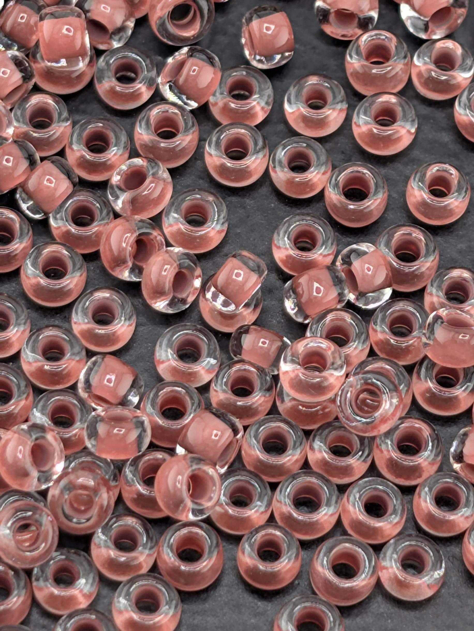 Transparent Terra-Intensive Crystal Lined Brown | Size 8 | 15g | Preciosa-Ornela Glass Seed Beads | Czech Seed Beads