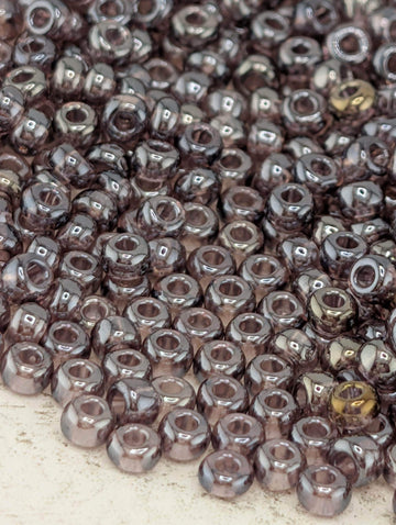 Transparent Luster Amethyst | Size 8 | 15g | Preciosa-Ornela Glass Seed Beads | Czech Seed Beads | Bead Weaving Embroidery Supply