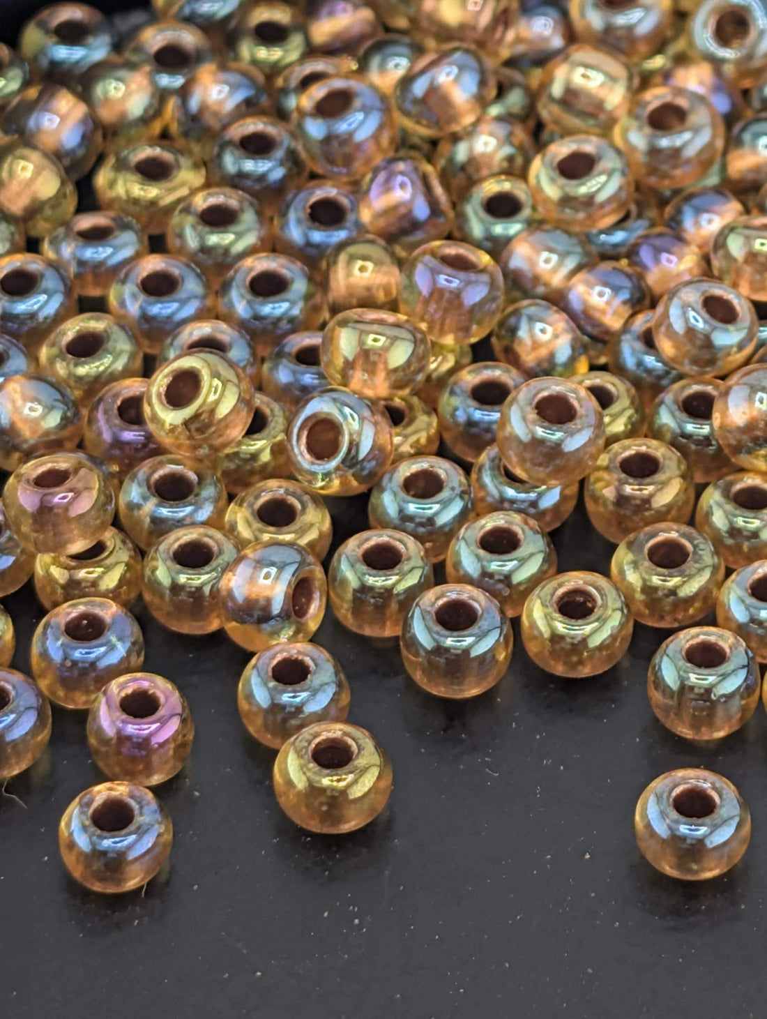 Transparent Copper Iris Beige | Size 6 | 15g | Preciosa-Ornela Glass Seed Beads