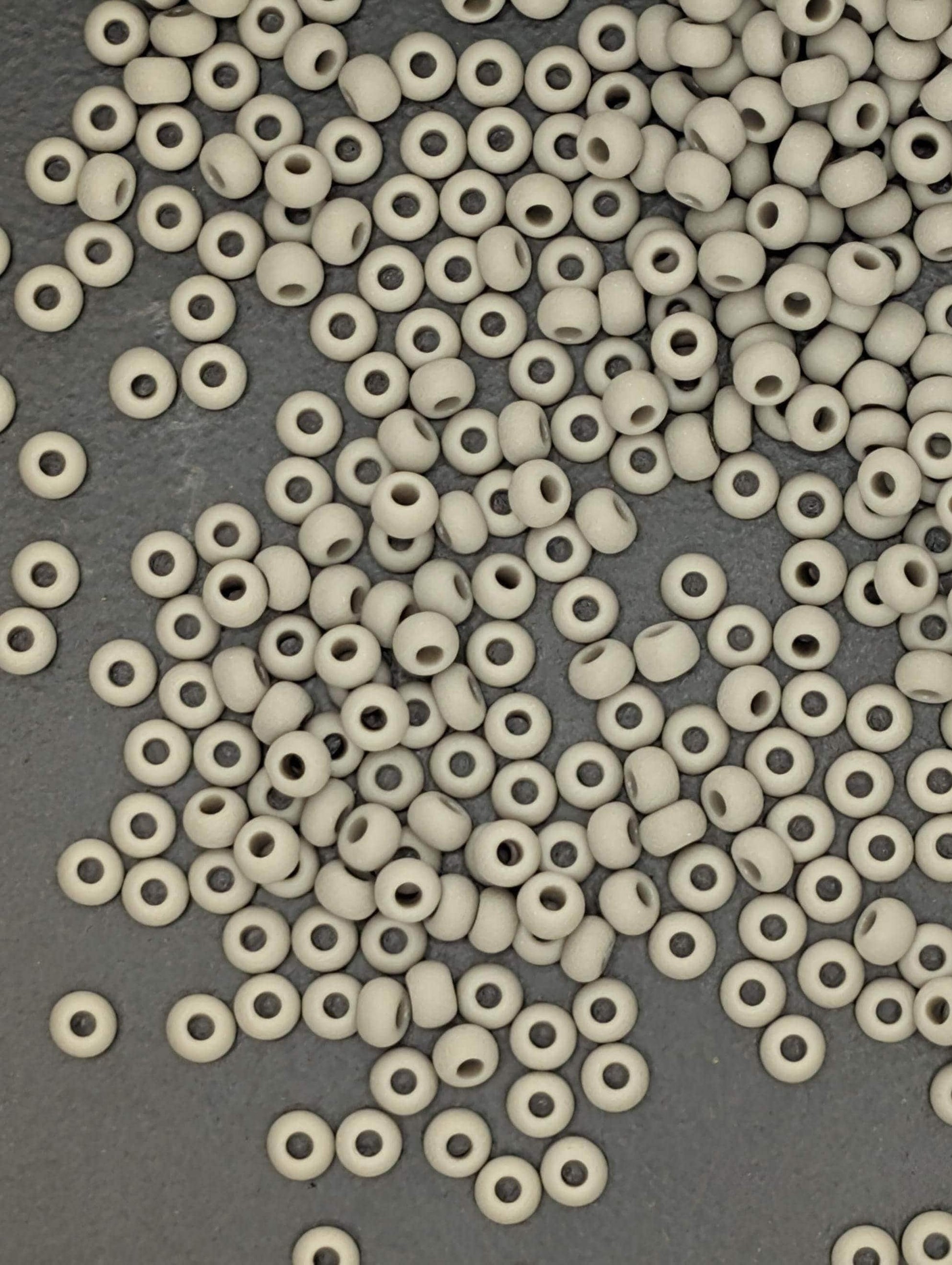 Opaque Matte Grey | Size 8 | 15g | Preciosa-Ornela Glass Seed Beads | Czech Seed Beads | Bead Weaving Embroidery Supply | DIY Jewelry