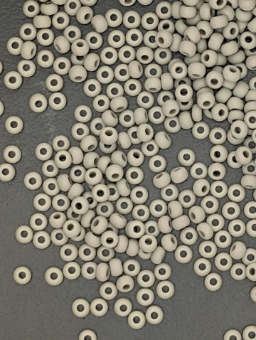 Opaque Matte Grey | Size 8 | 15g | Preciosa-Ornela Glass Seed Beads | Czech Seed Beads | Bead Weaving Embroidery Supply | DIY Jewelry