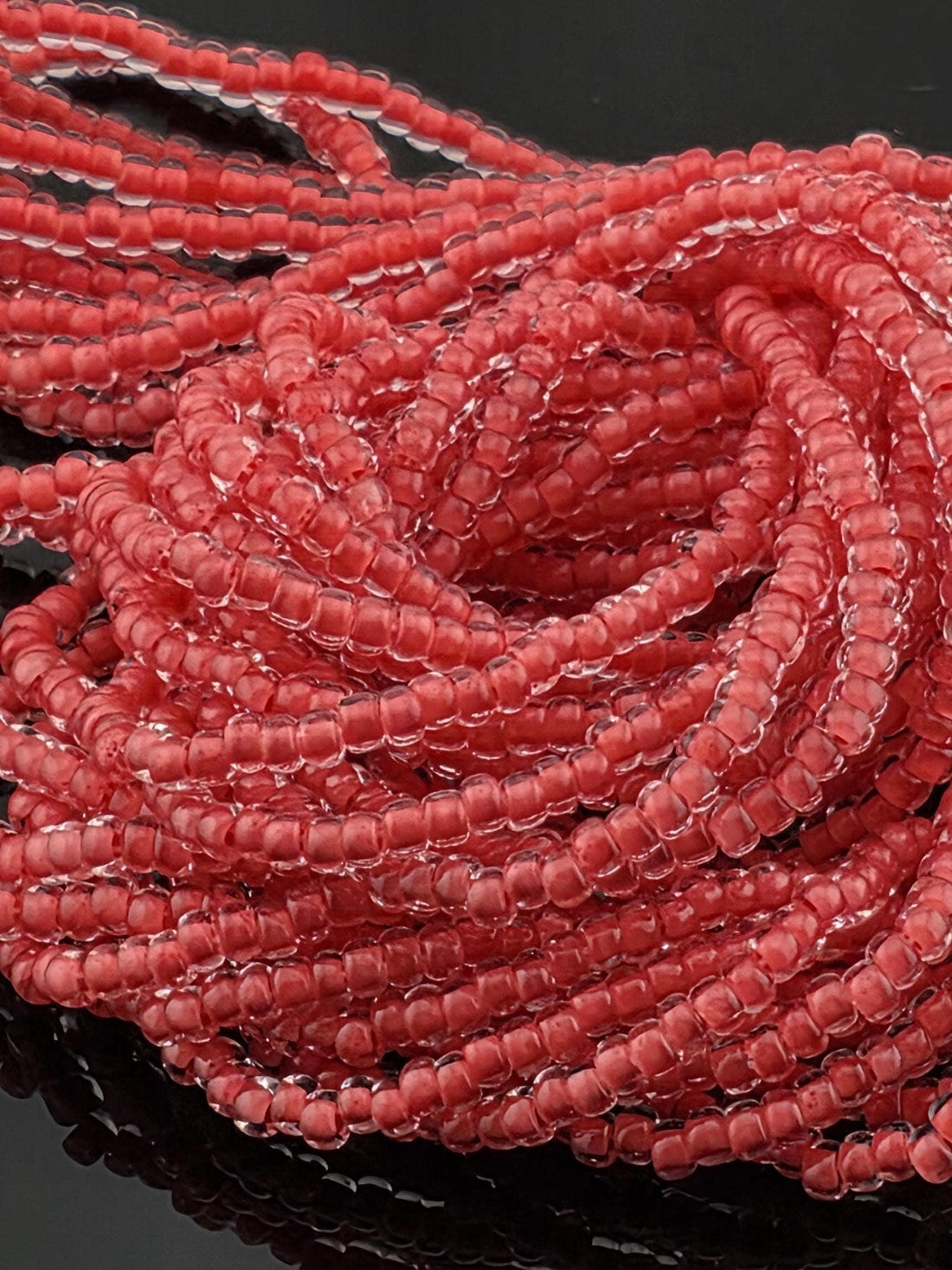 Opaque Terra-Intensive Red | Size 11 | Half-Hank (12" 6-String) | Preciosa-Ornela Glass Seed Beads