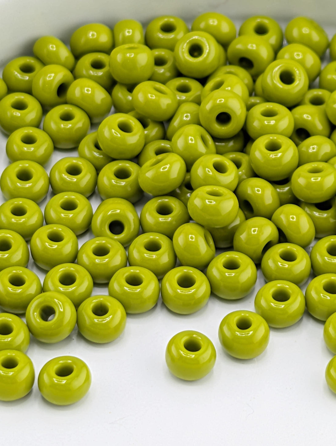 Opaque Olive Green | Size 6 | 20g Tube | Preciosa-Ornela Glass Seed Beads