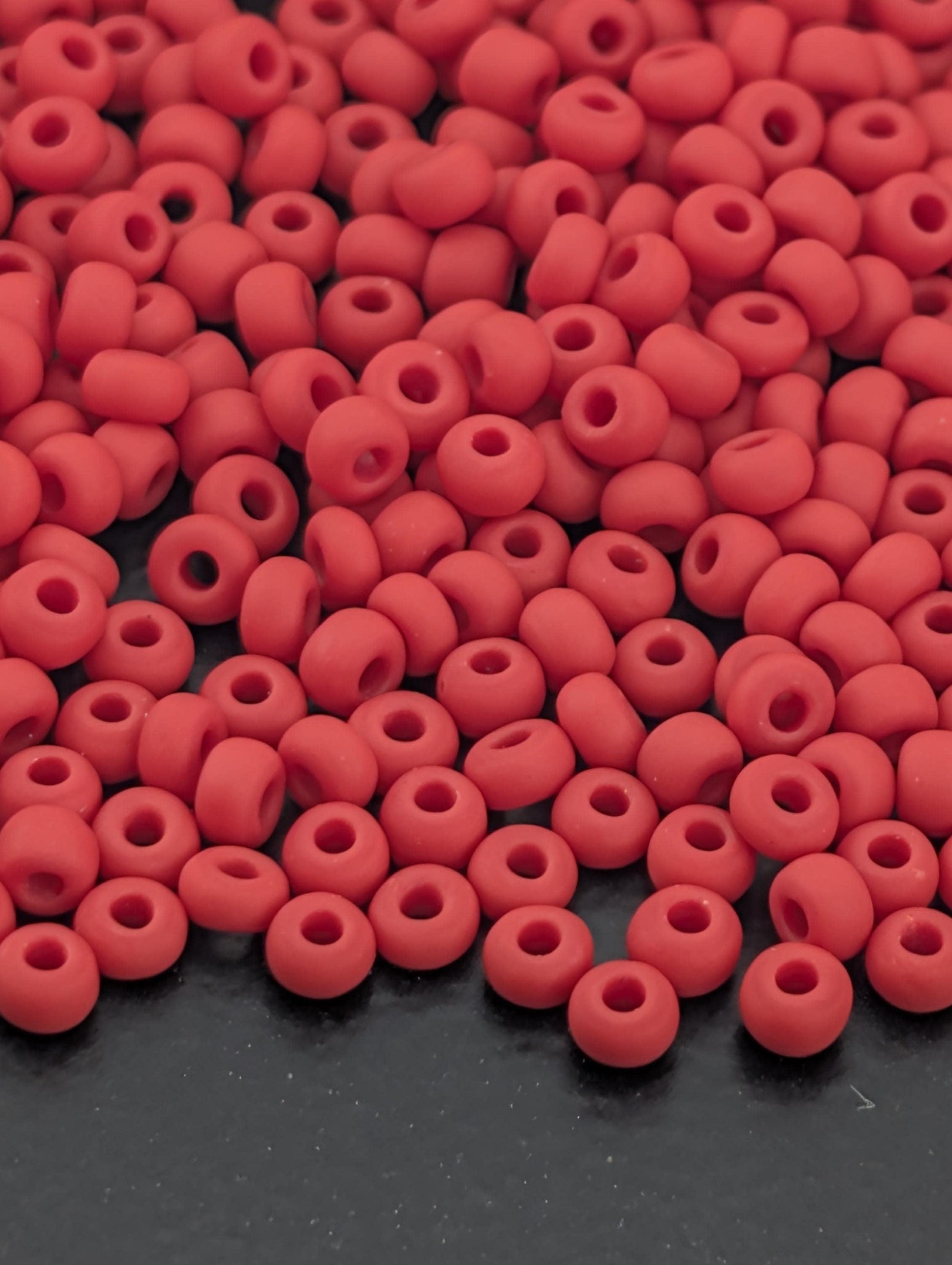 Opaque Matte Red | Size 11 | 15g | Preciosa-Ornela Glass Seed Beads | Czech Seed Beads | Bead Weaving Embroidery Supply | DIY Jewelry