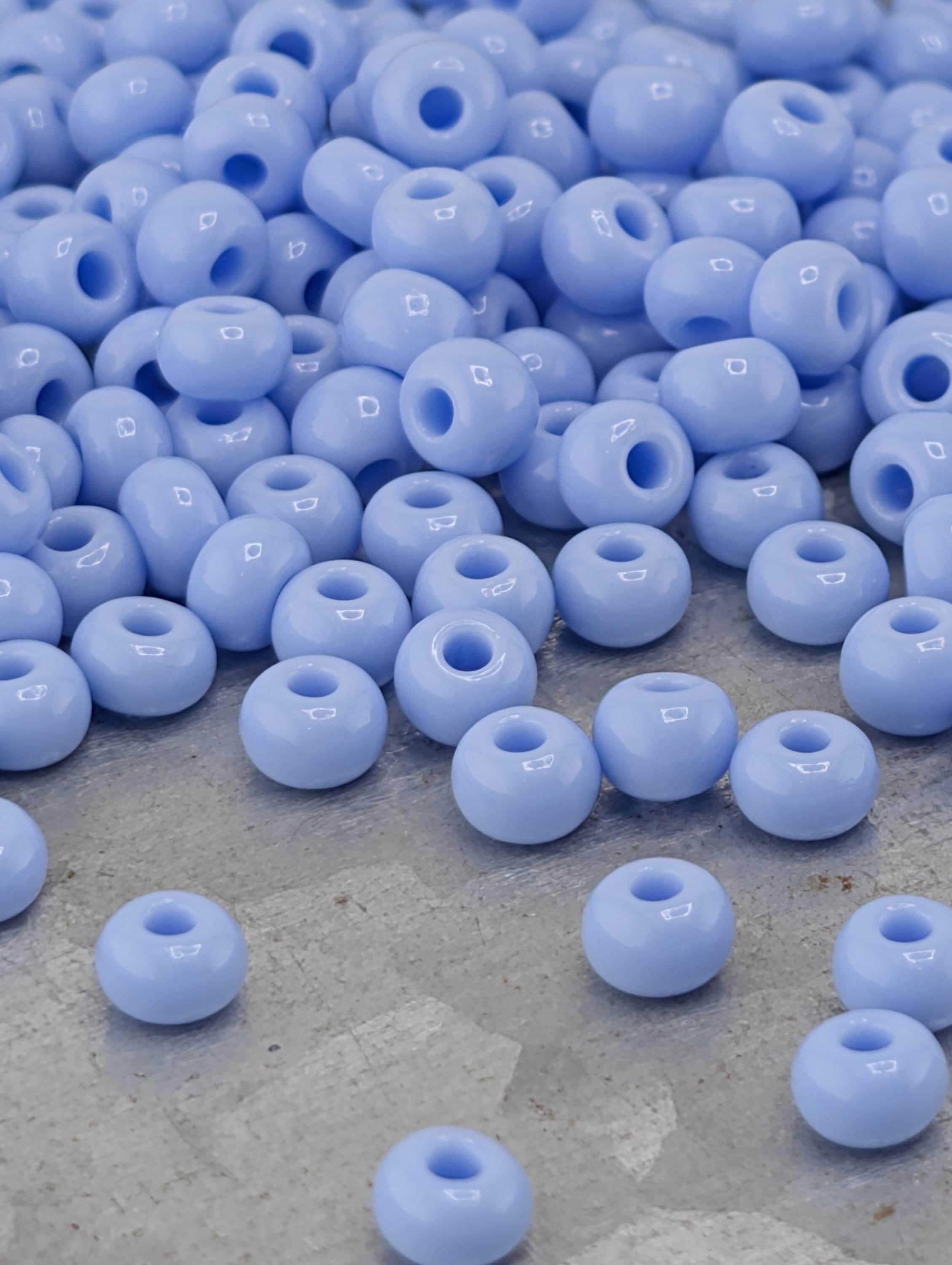 Opaque Powder Blue | Size 6 | Half-Hank (12" 6-String) | Preciosa-Ornela Glass Seed Beads