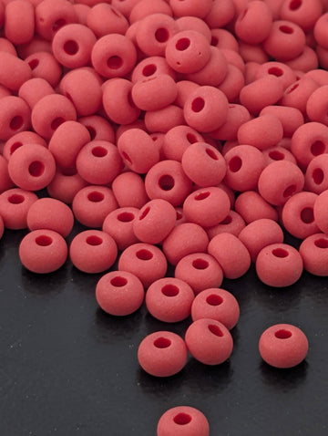 Opaque Red Matte | Size 6 | 20g Tube | Preciosa-Ornela Glass Seed Beads