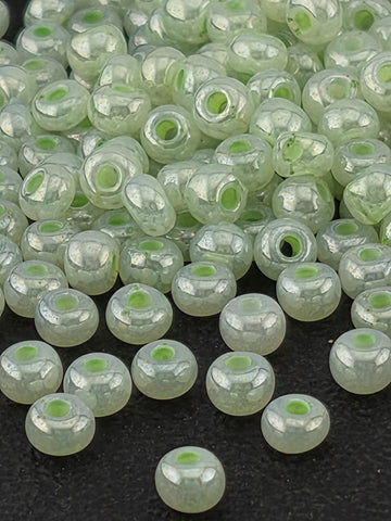 Opaque Pastel Green Luster | Size 6 | 15g | Preciosa-Ornela Glass Seed Beads