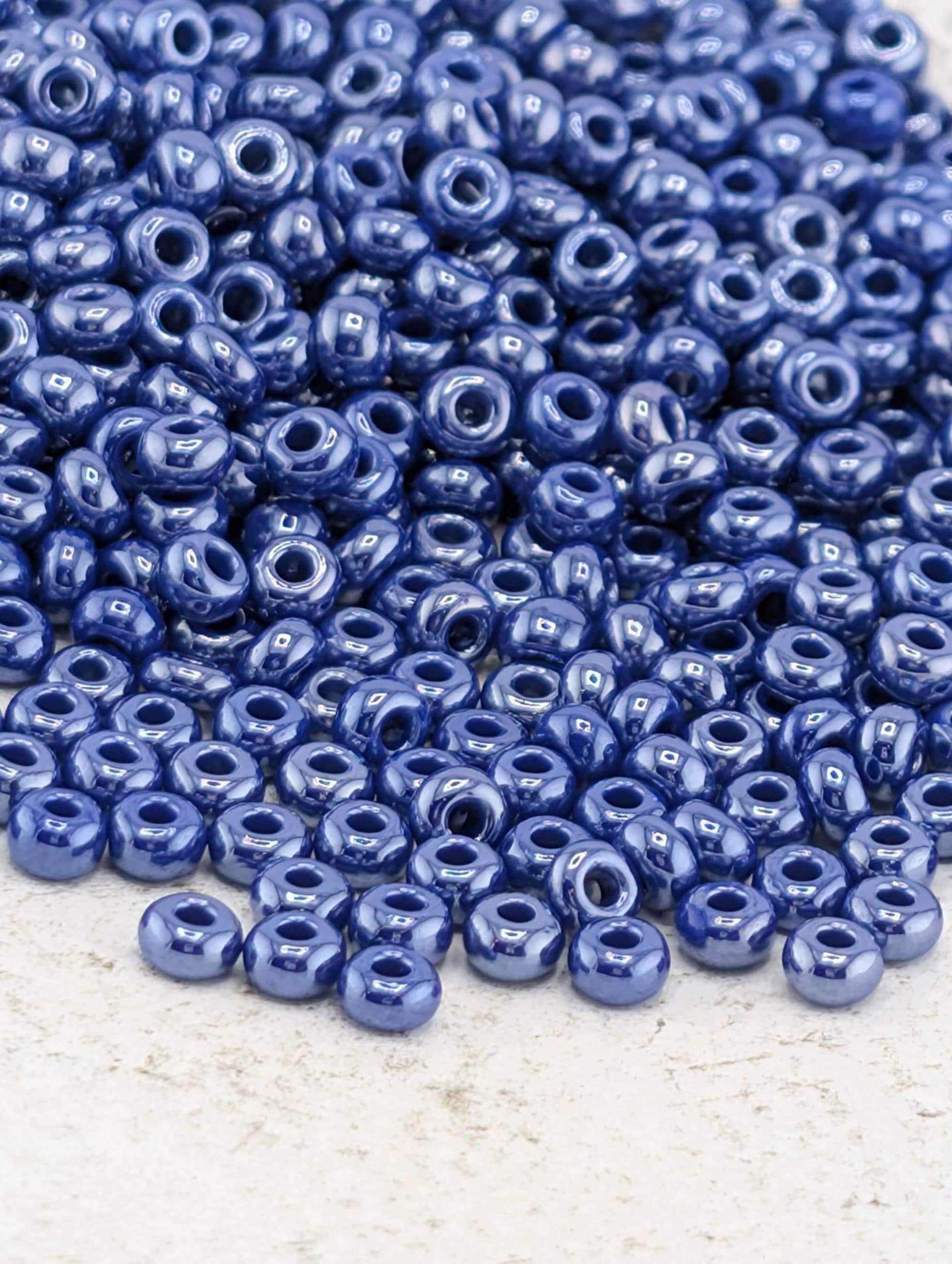 Opaque Luster Blue | Size 8 | 15g | Preciosa-Ornela Glass Seed Beads