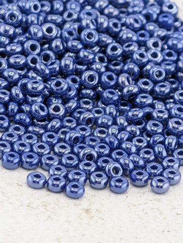 Opaque Luster Blue | Size 8 | 15g | Preciosa-Ornela Glass Seed Beads