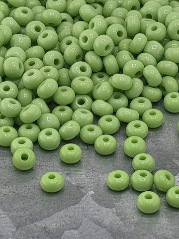 Opaque Lime Green | Size 6 | 20g Tube | Preciosa-Ornela Glass Seed Beads
