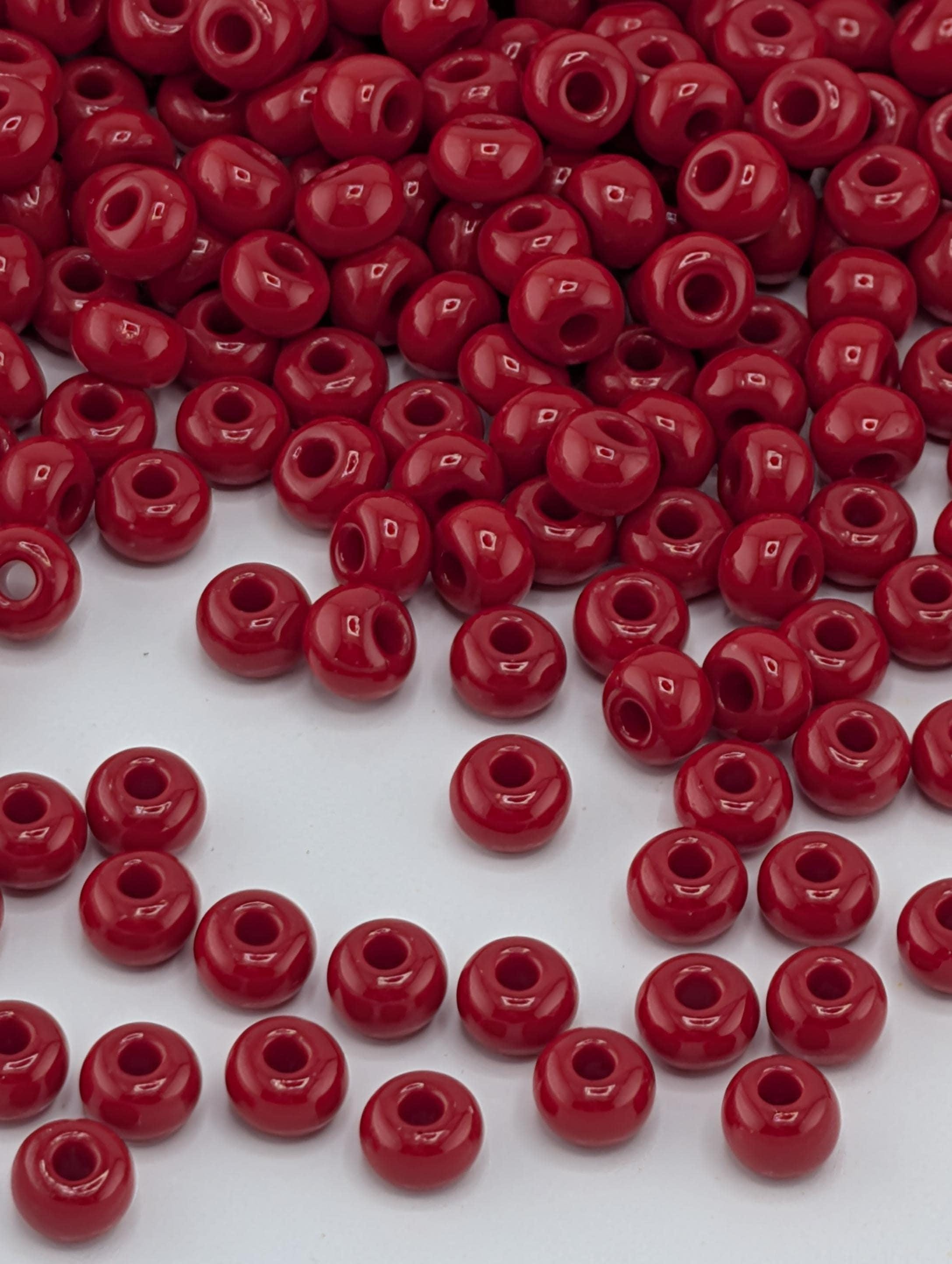 Opaque Dark Red | Size 6 | 20g Tube | Preciosa-Ornela Glass Seed Beads