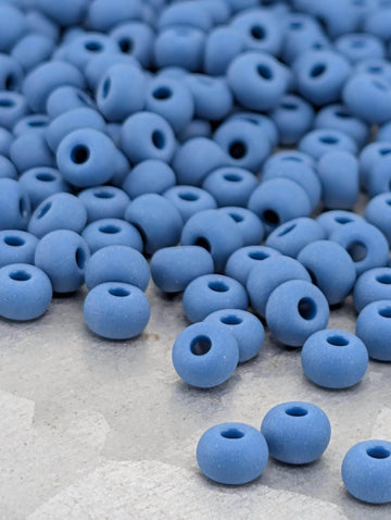 Opaque Matte Denim Blue | Size 6 | 20g Tube | Preciosa-Ornela Glass Seed Beads
