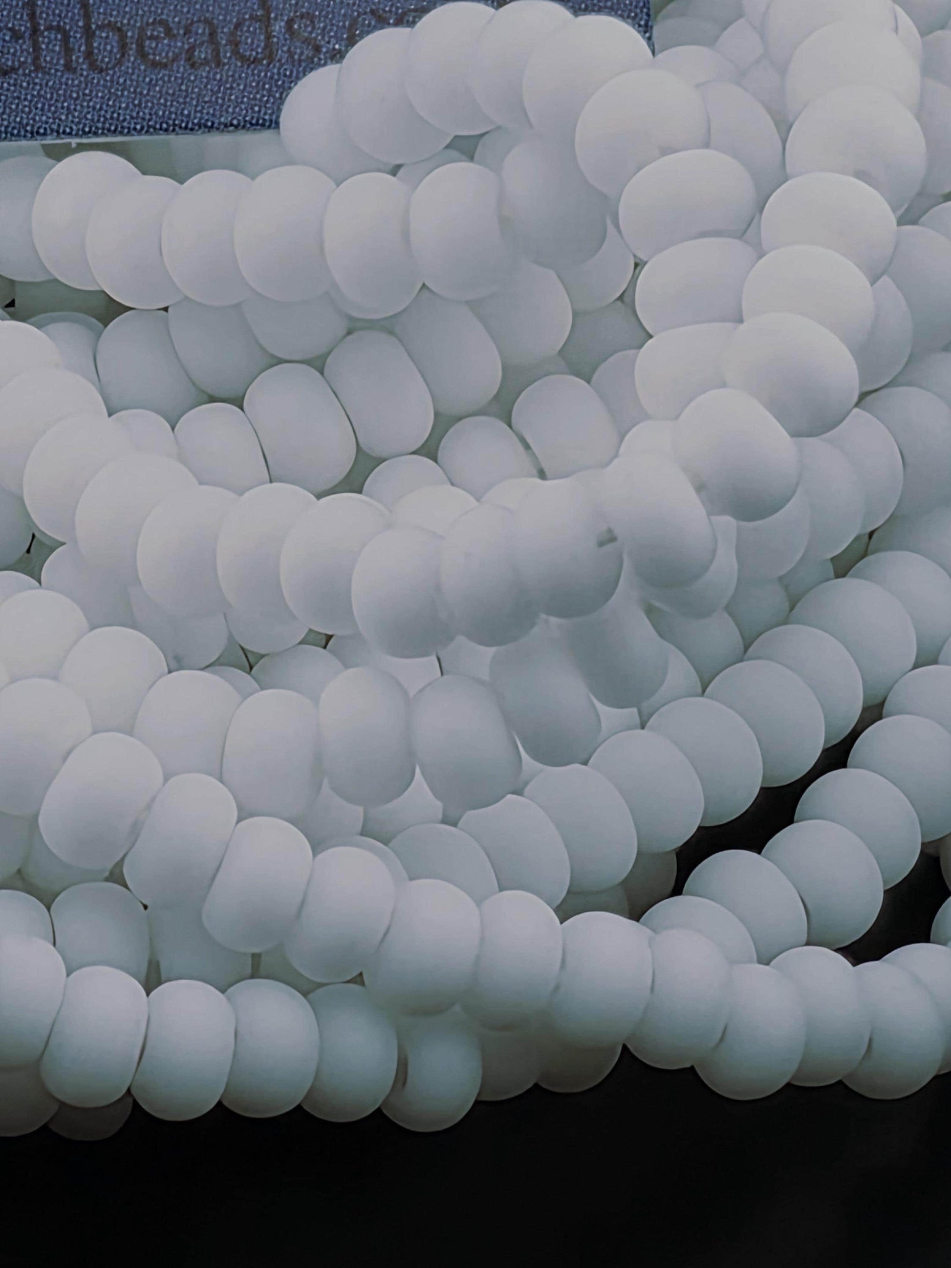Opaque Chalk Matte | Size 8 | Half-Hank (12" 6-String) | Preciosa-Ornela Glass Seed Beads