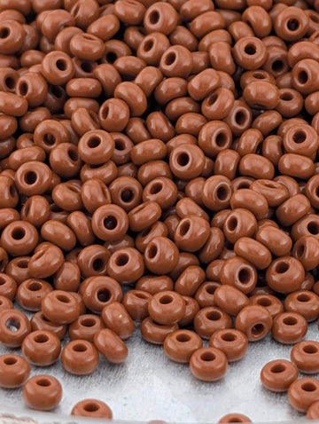 Opaque Brown | Size 8 | 15g | Preciosa-Ornela Glass Seed Beads | Czech Seed Beads | Bead Weaving Embroidery Supply | DIY Jewelry