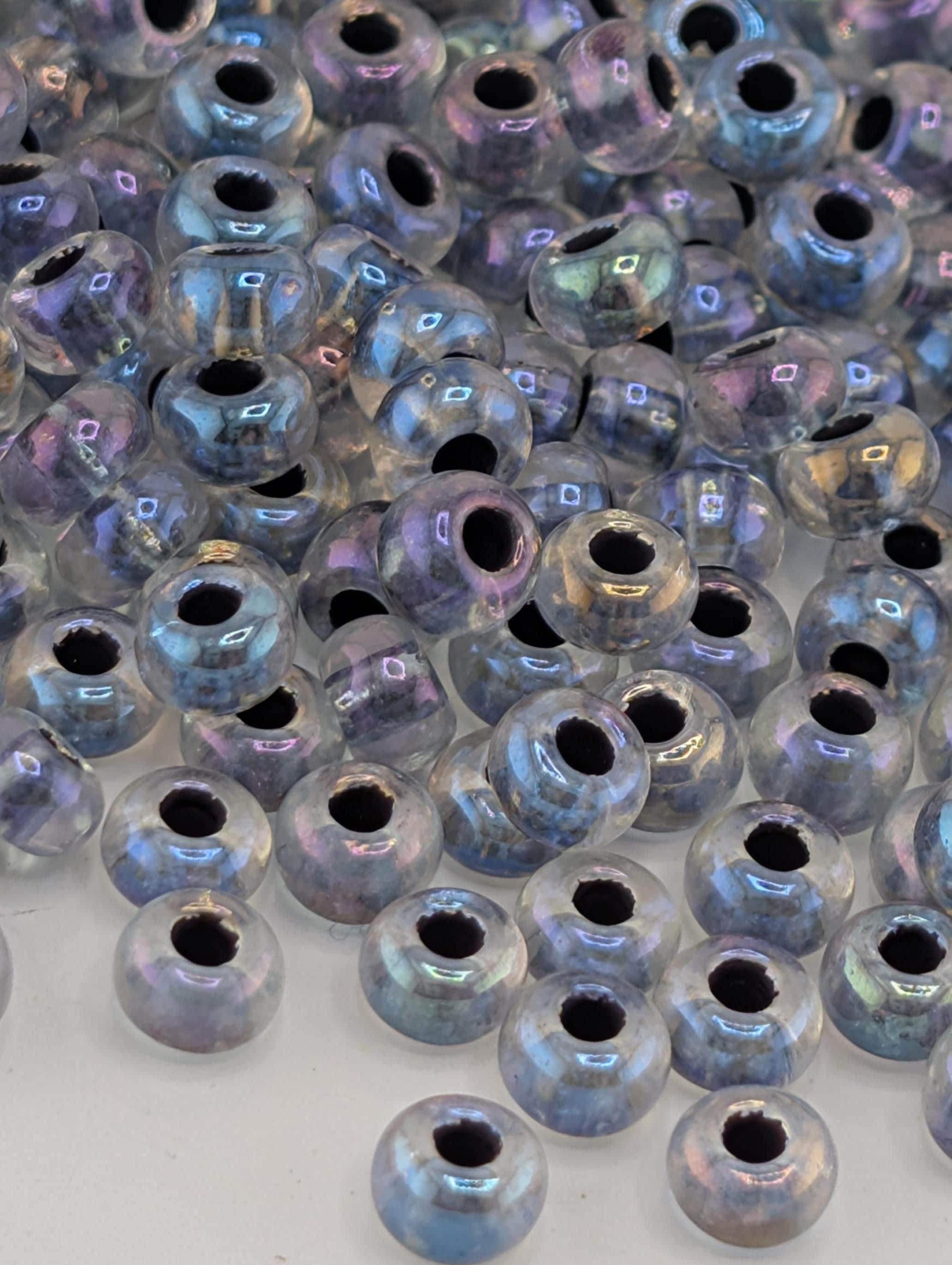 Opaque Black AB | Size 6 | 20g Tube | Preciosa-Ornela Glass Seed Beads