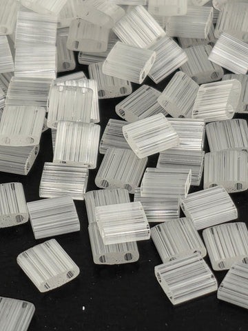 TL0037-Miyuki Tila Beads:White Satin (7.5g pkg)