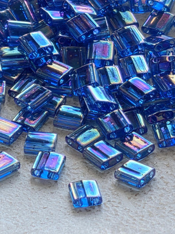 TL0261-Miyuki Tila Beads:Sapphire Blue T/R (7.5g pkg)