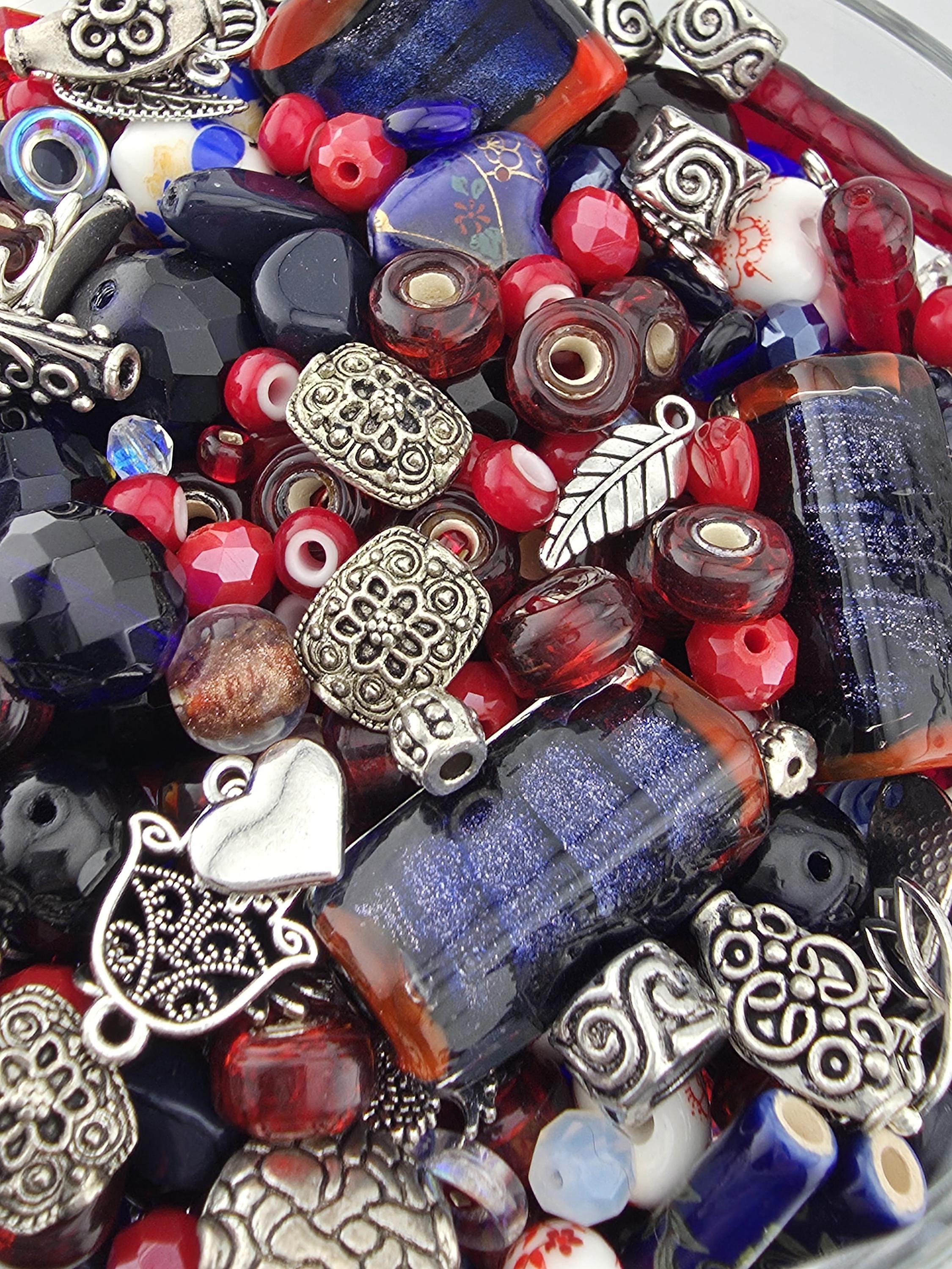 Year of the Bead Mix: Colorful Handmade Glass Beads, 2oz | Jewelry Making Bracelet Supply | Learise Curated Mix