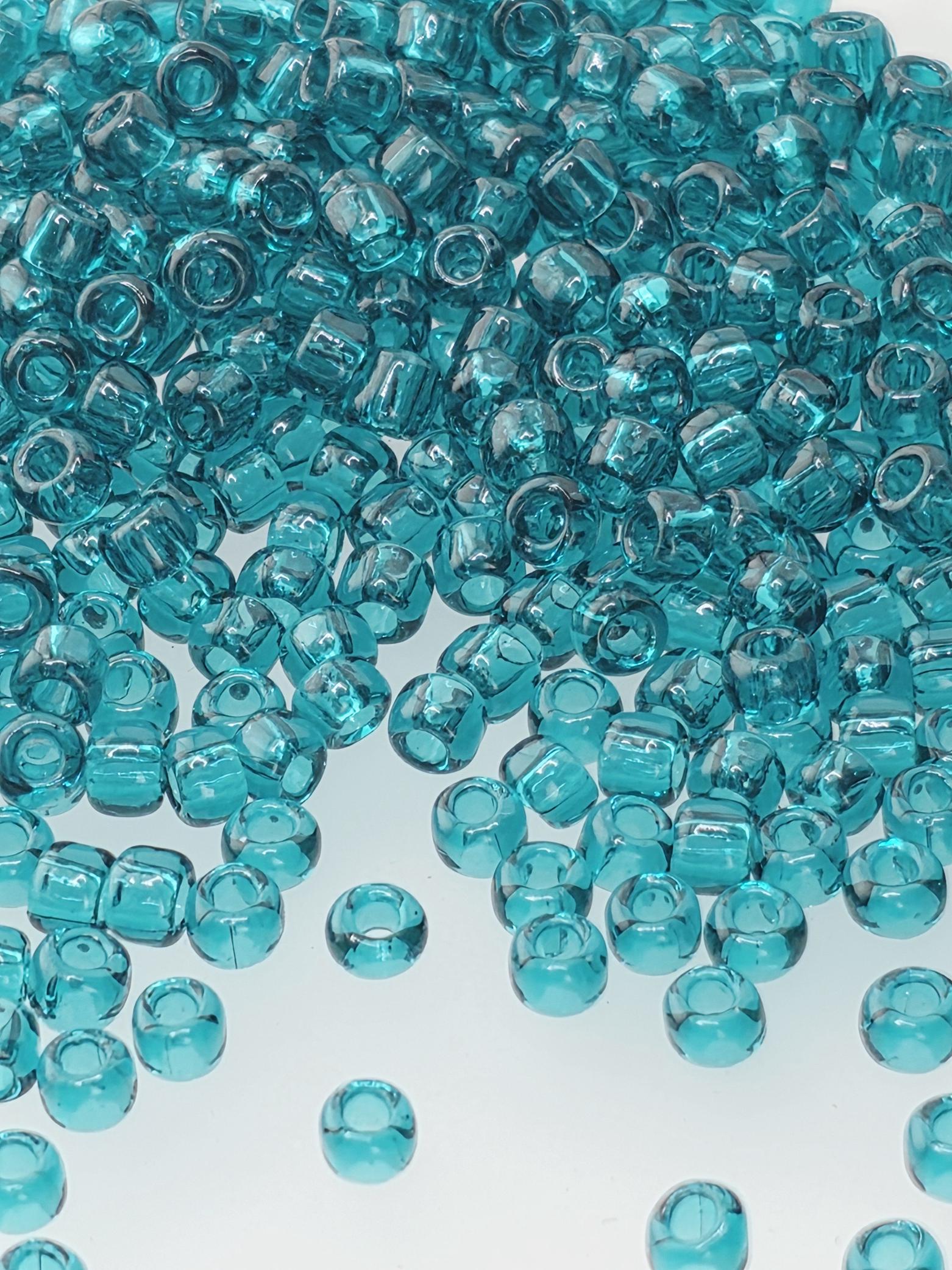 8284SB Transparent Teal Blue 8/0 Matsuno Seed Beads (15g, ~600 pcs)