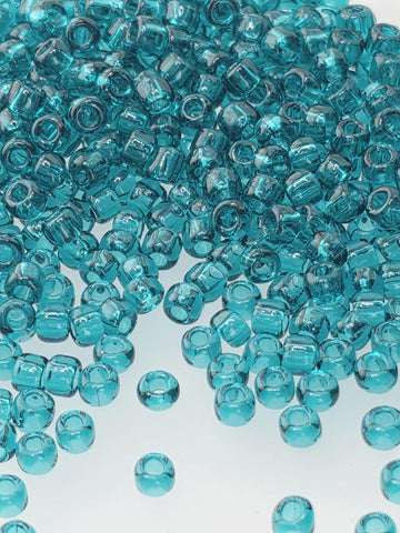8284SB Transparent Teal Blue 8/0 Matsuno Seed Beads (15g, ~600 pcs)