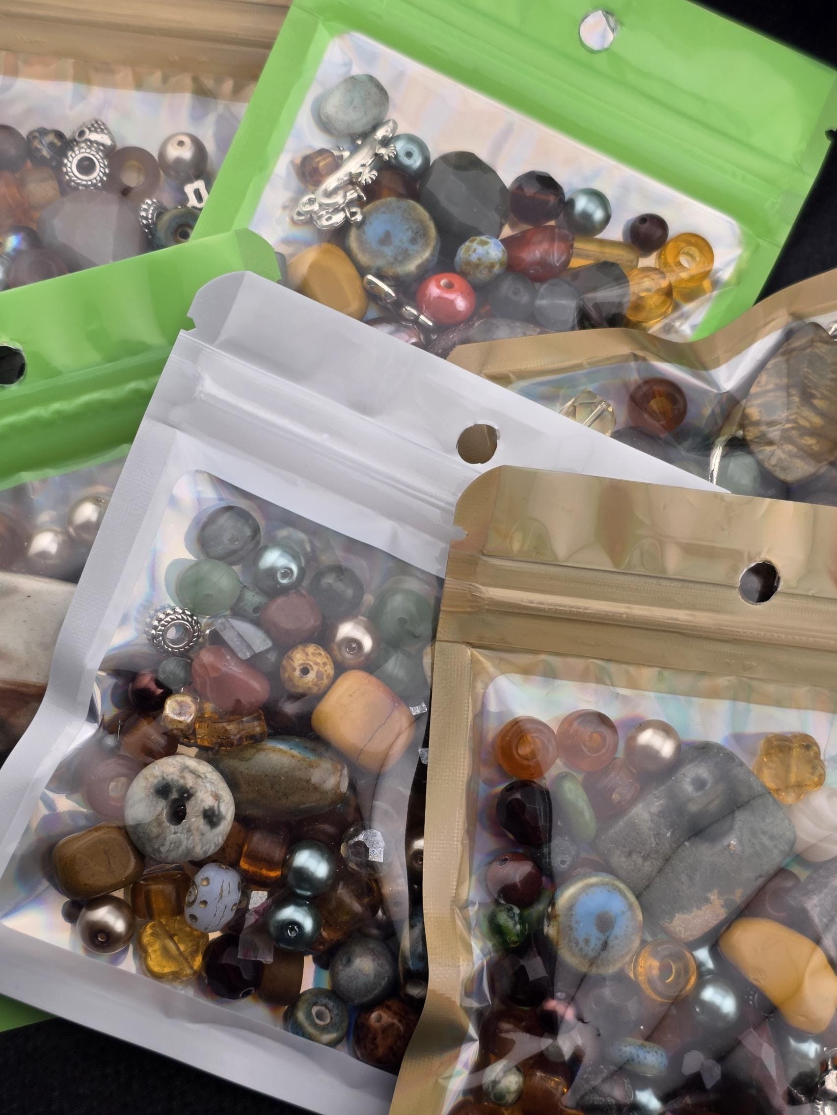 Fancy Jasper Beads Mix, Earth Tone Gemstones (2oz Jewelry Crafting) | Jewelry Making Bracelet Supply | Learise Curated Mix