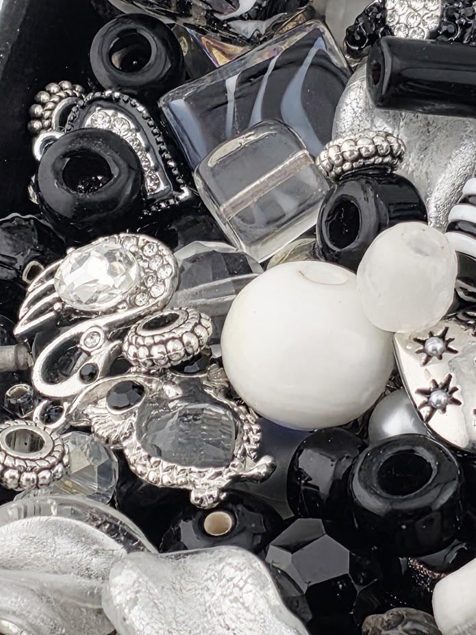 Whats Black and White and Just Rolled Under The Couch? Black and White Glass Beads - Matte Onyx, Crystals & Fun Charms