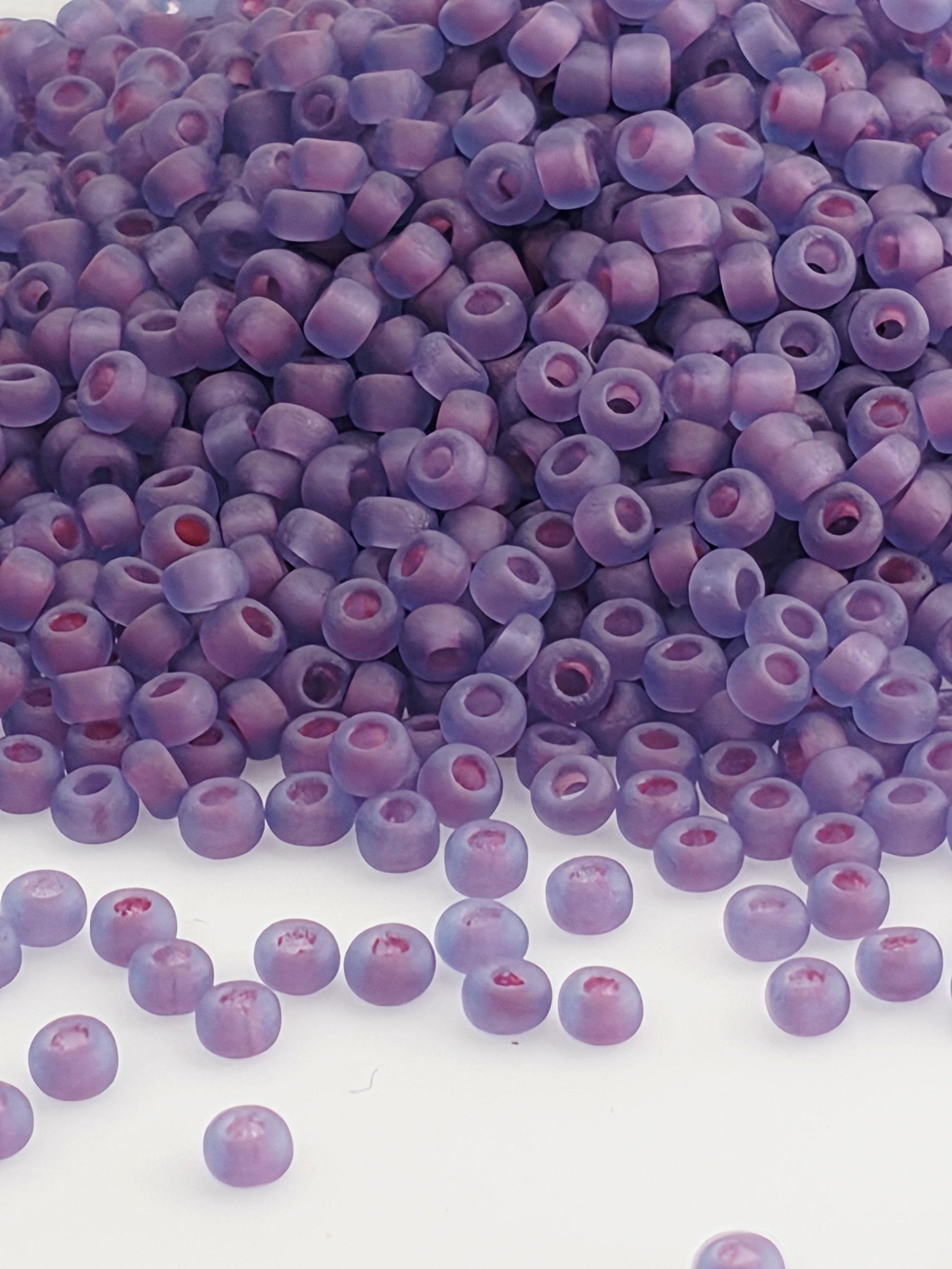 Japanese Seed Beads: Frosted Matte Blue Lilac - Size 11/0 | Japanese Seed Beads | Bead Weaving Embroidery Supply | DIY Jewelry