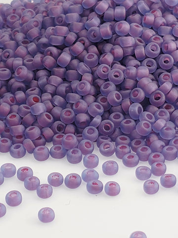 Japanese Seed Beads: Frosted Matte Blue Lilac - Size 11/0 | Japanese Seed Beads | Bead Weaving Embroidery Supply | DIY Jewelry