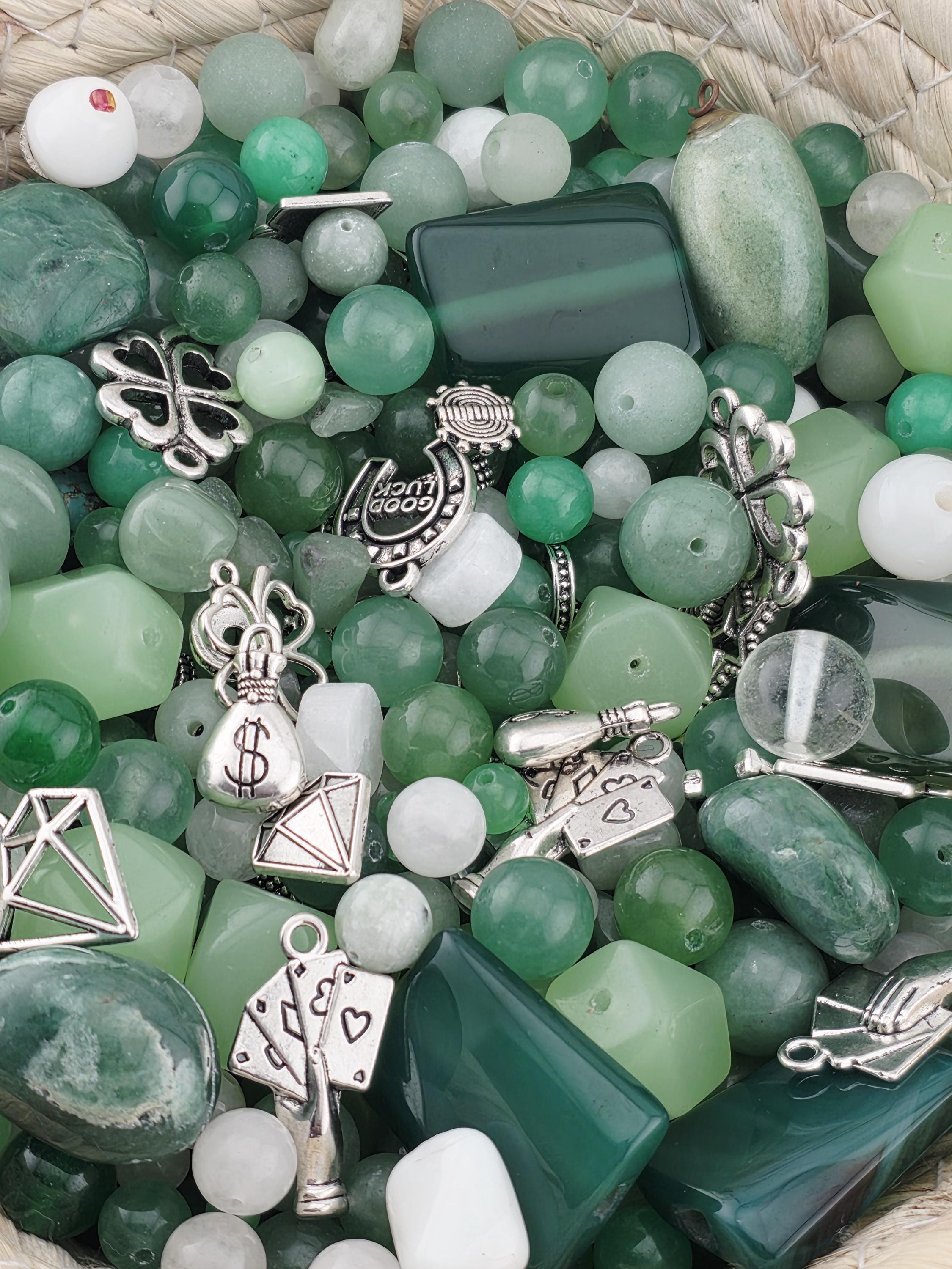 Good Fortune Gemstone Bead Mix: Colorful Semi-Precious Stones, 2 oz | Jewelry Making Bracelet Supply | Learise Curated Mix
