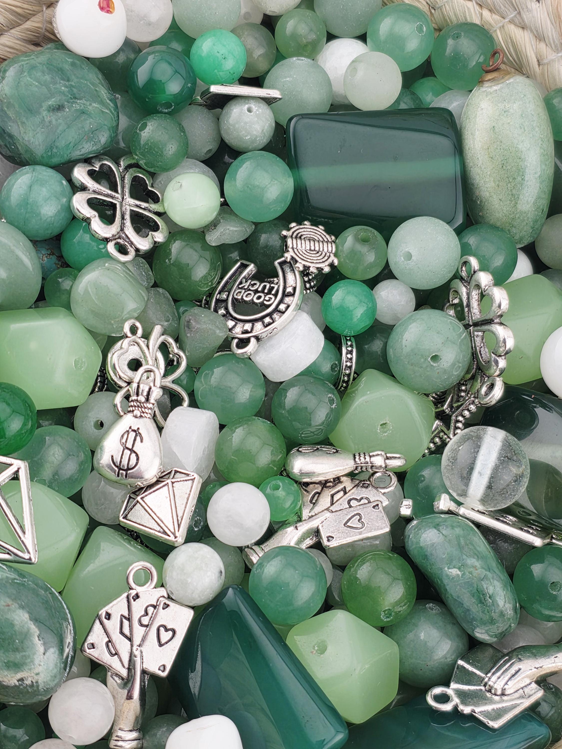 Good Fortune Gemstone Bead Mix: Colorful Semi-Precious Stones, 2 oz | Jewelry Making Bracelet Supply | Learise Curated Mix