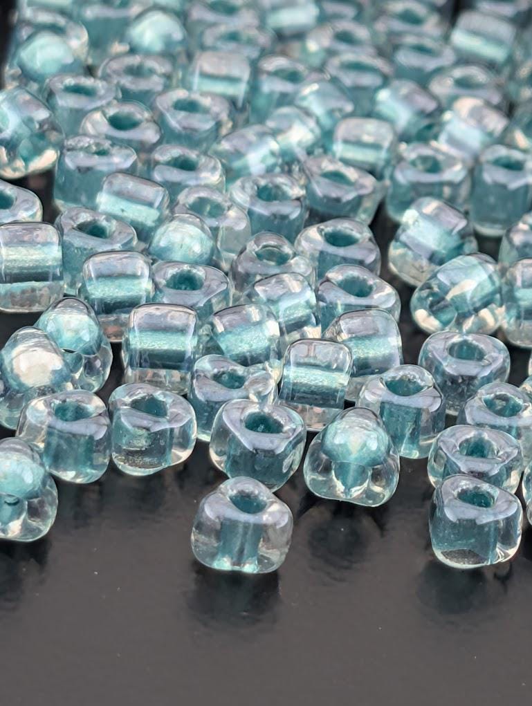 Set of 14 Miyuki Triangle Size 5 Inside Color Lined Sparkle Collection (13g each) | Japanese Seed Beads | Bead Weaving Embroidery Supply