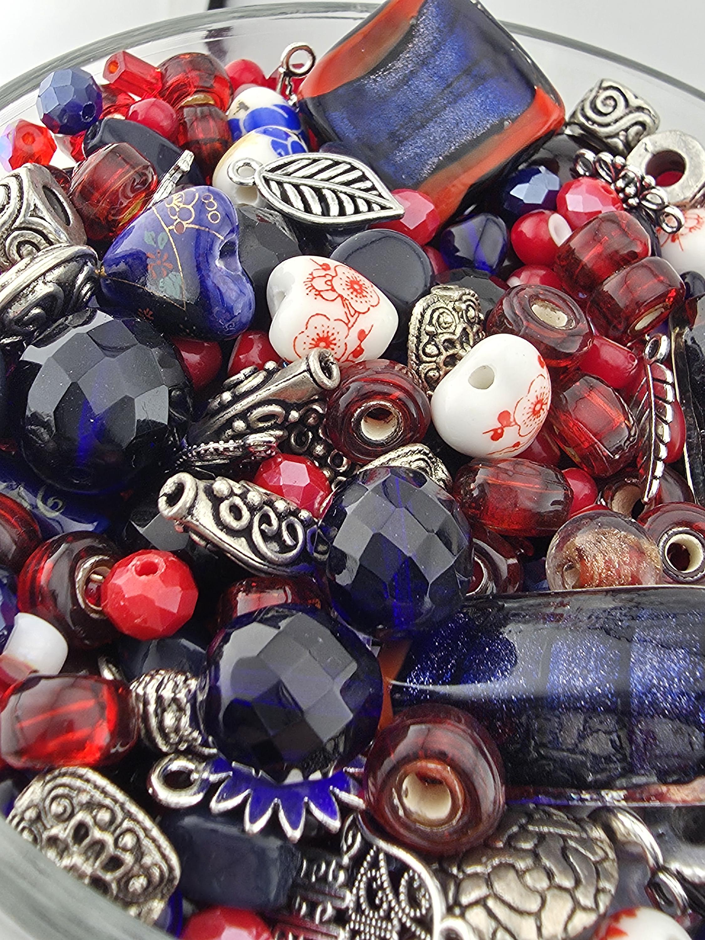 Year of the Bead Mix: Colorful Handmade Glass Beads, 2oz | Jewelry Making Bracelet Supply | Learise Curated Mix