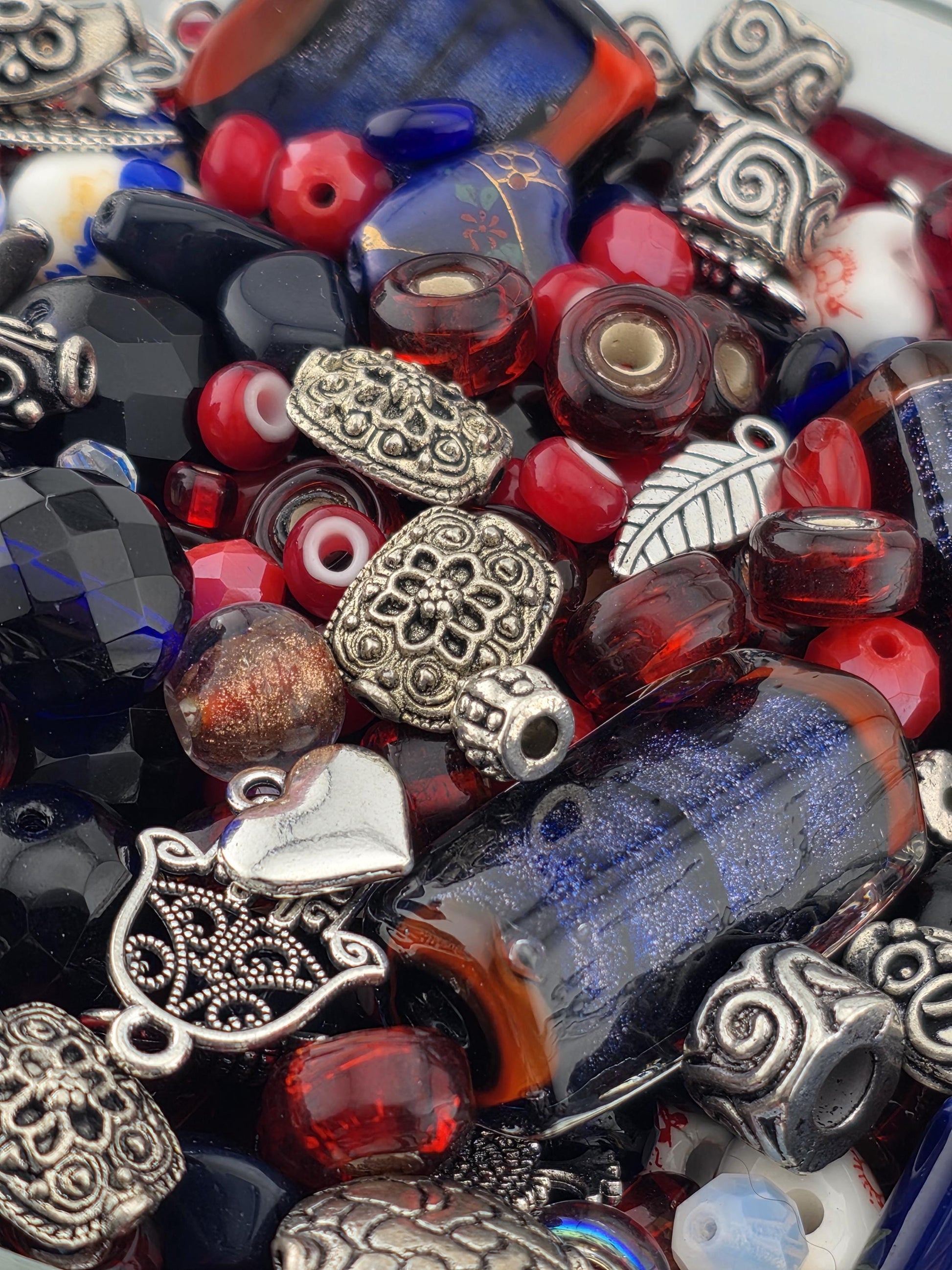 Year of the Bead Mix: Colorful Handmade Glass Beads, 2oz | Jewelry Making Bracelet Supply | Learise Curated Mix