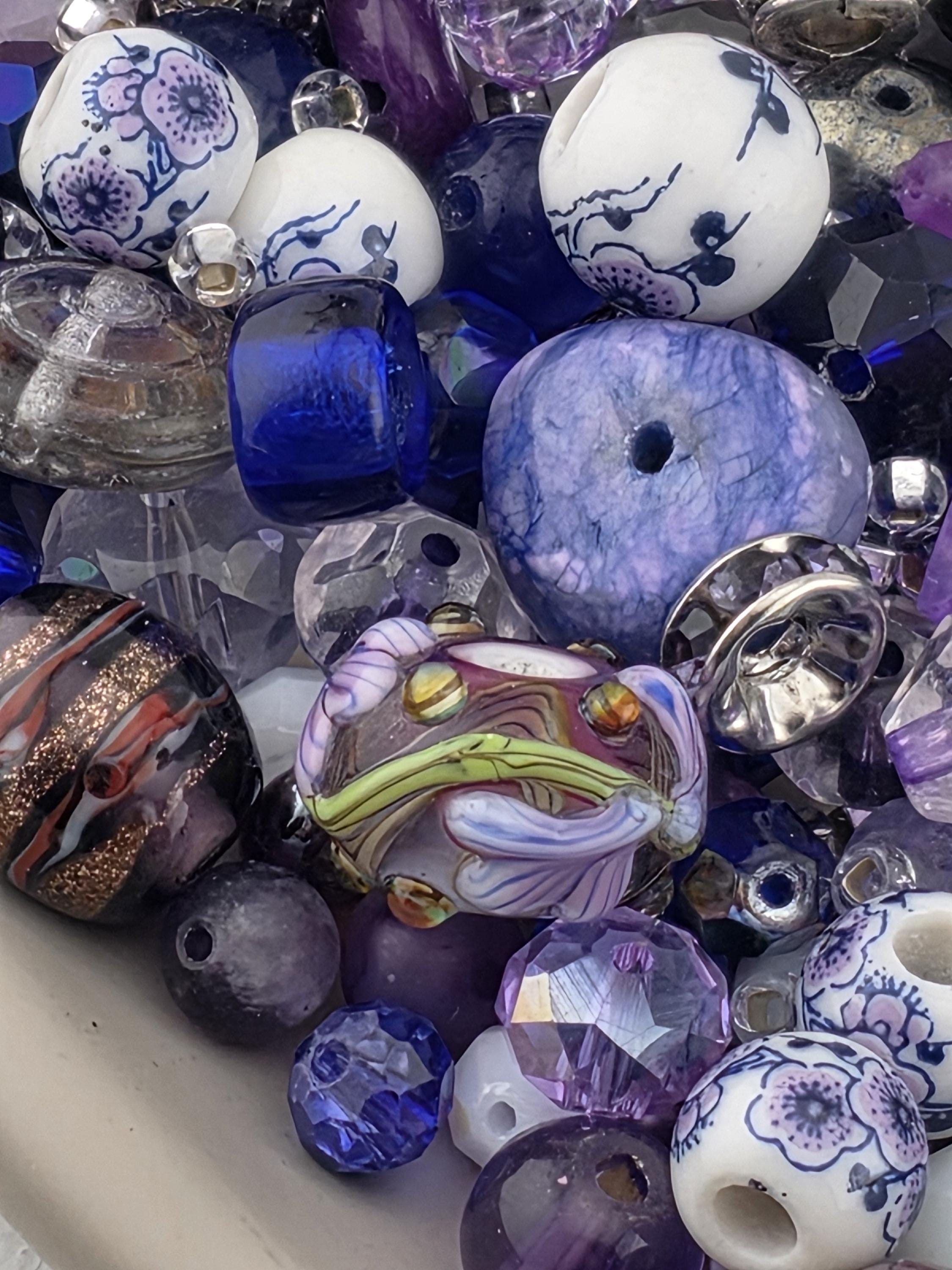 New "Heard It Through The Grapevine" Glass & Metal Bead Mix By Learise 2oz pkg | Jewelry Making Bracelet Supply | Learise Curated Mix