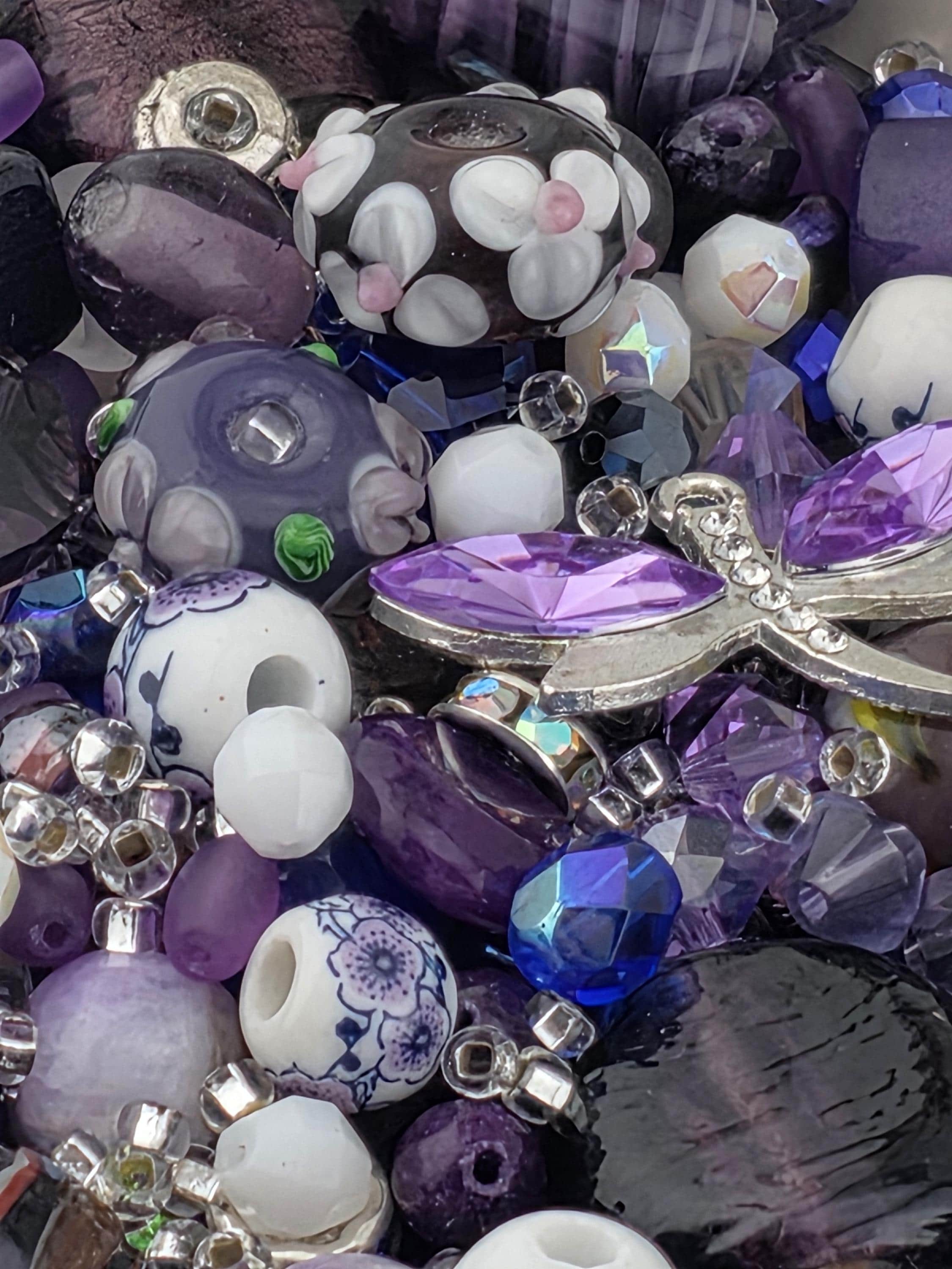 New "Heard It Through The Grapevine" Glass & Metal Bead Mix By Learise 2oz pkg | Jewelry Making Bracelet Supply | Learise Curated Mix