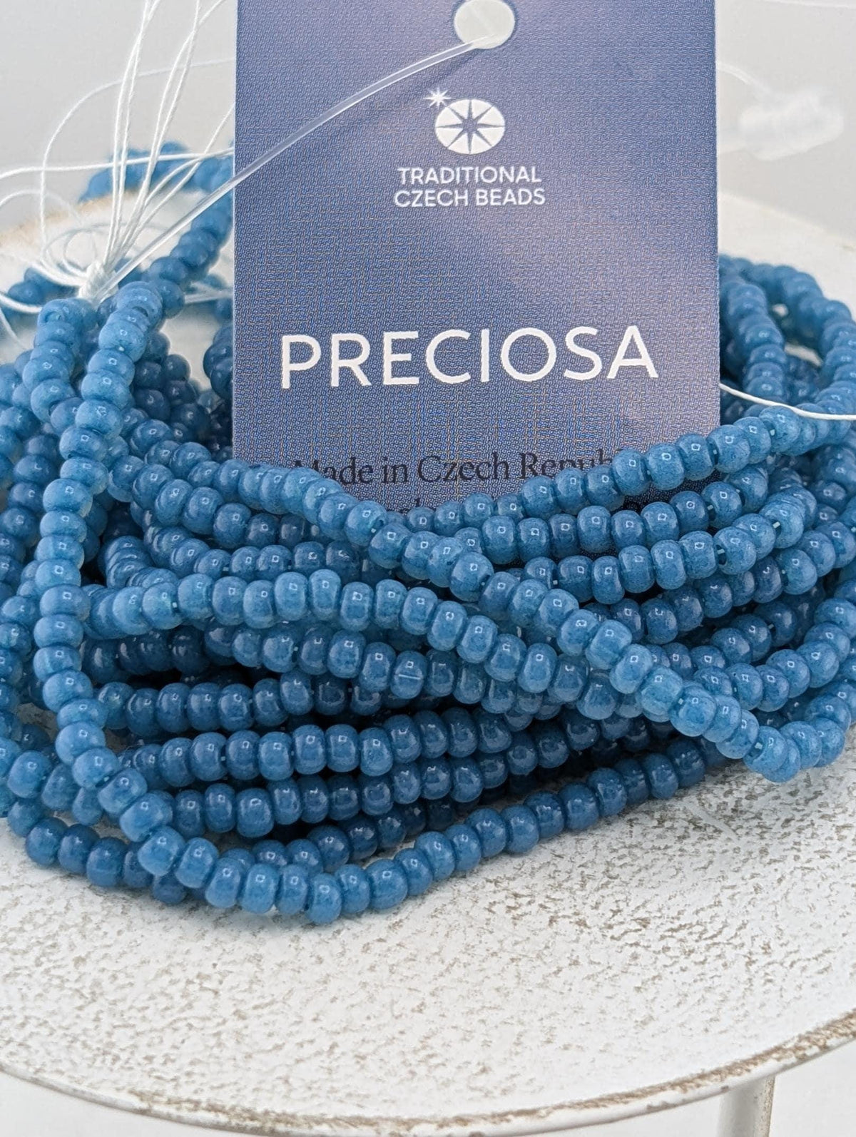Translucent African Opal Solgel | Size 8 | Half-Hank (12" 6-String) | Preciosa-Ornela Glass Seed Beads