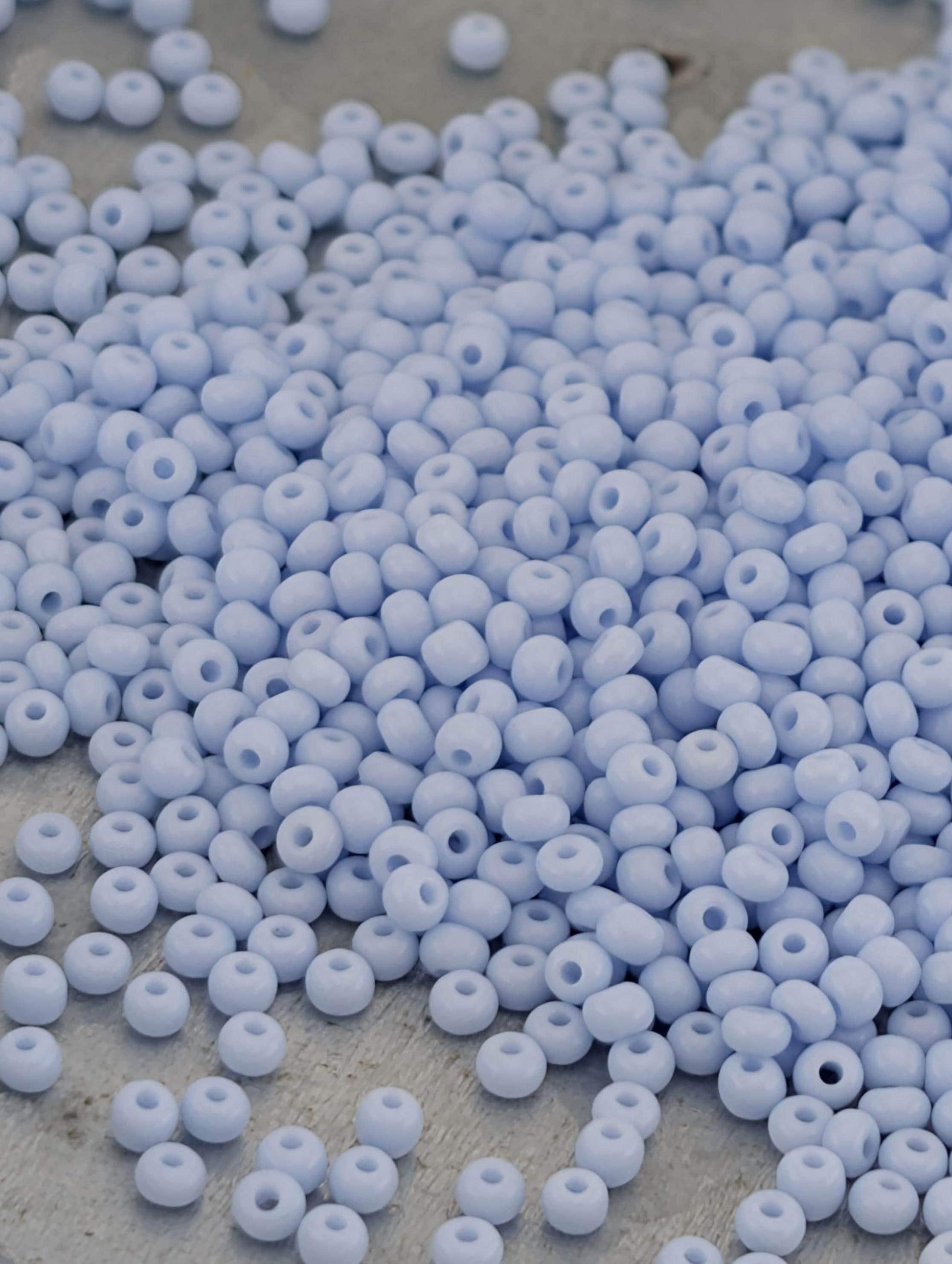 Opaque Light Blue | Size 10 | 15g | Preciosa-Ornela Glass Seed Beads | Czech Seed Beads | Bead Weaving Embroidery Supply | DIY Jewelry