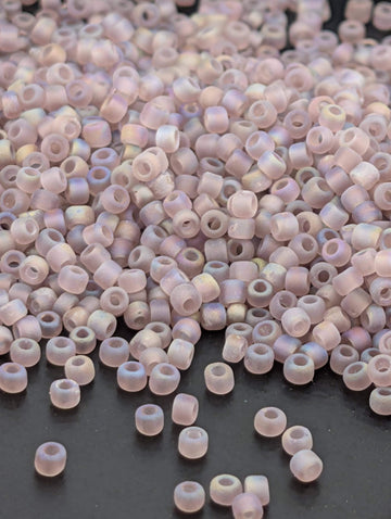 4870SB Translucent Frosted Rainbow Amethyst Purple 11/0 Round Matsuno Seed Beads (15g, ~1650 pcs) | Japanese Seed Beads
