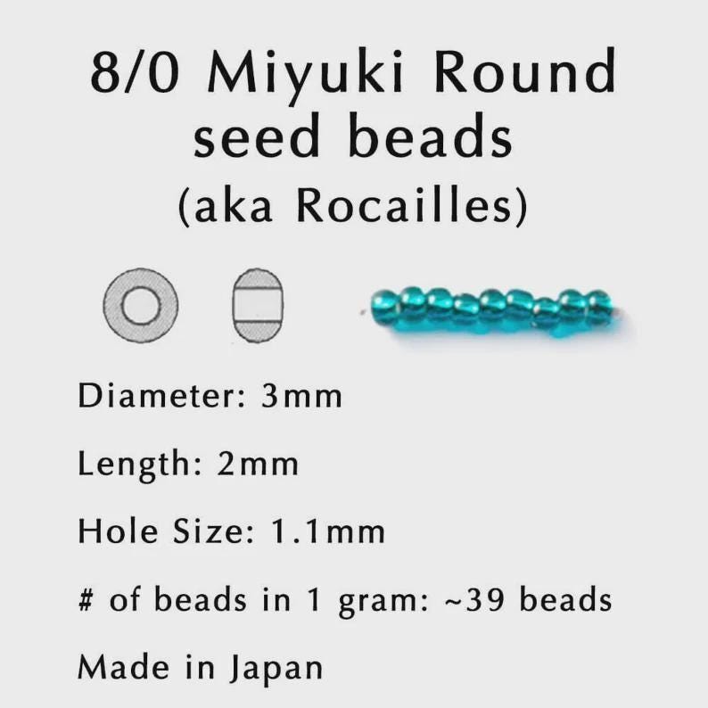 Lime Green Translucent Silver Lined Miyuki Rocaille Size 8/0 (20g pkg)