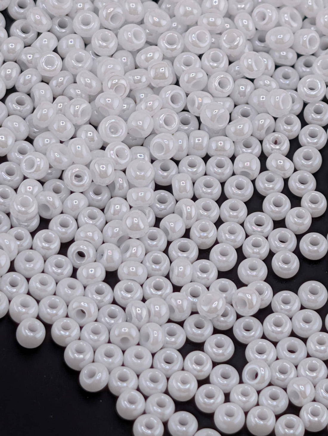 Opaque Chalkwhite Luster | Size 11 | 15g Pkg | Preciosa-Ornela Glass Seed Beads | Czech Seed Beads | Bead Weaving Embroidery Supply