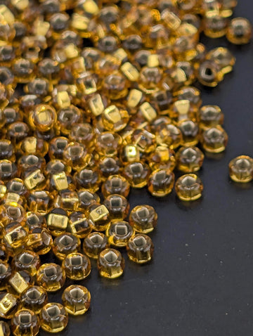 Transparent Silver Lined Topaz | Size 10 | 15g | Preciosa-Ornela Glass Seed Beads | Czech Seed Beads | Bead Weaving Embroidery Supply
