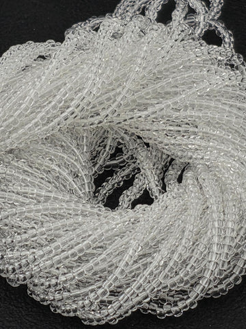 Translucent Crystal . s | Size 11 | Half-Hank (12" 6-String) | Preciosa-Ornela Glass Seed Beads | Czech Seed Beads