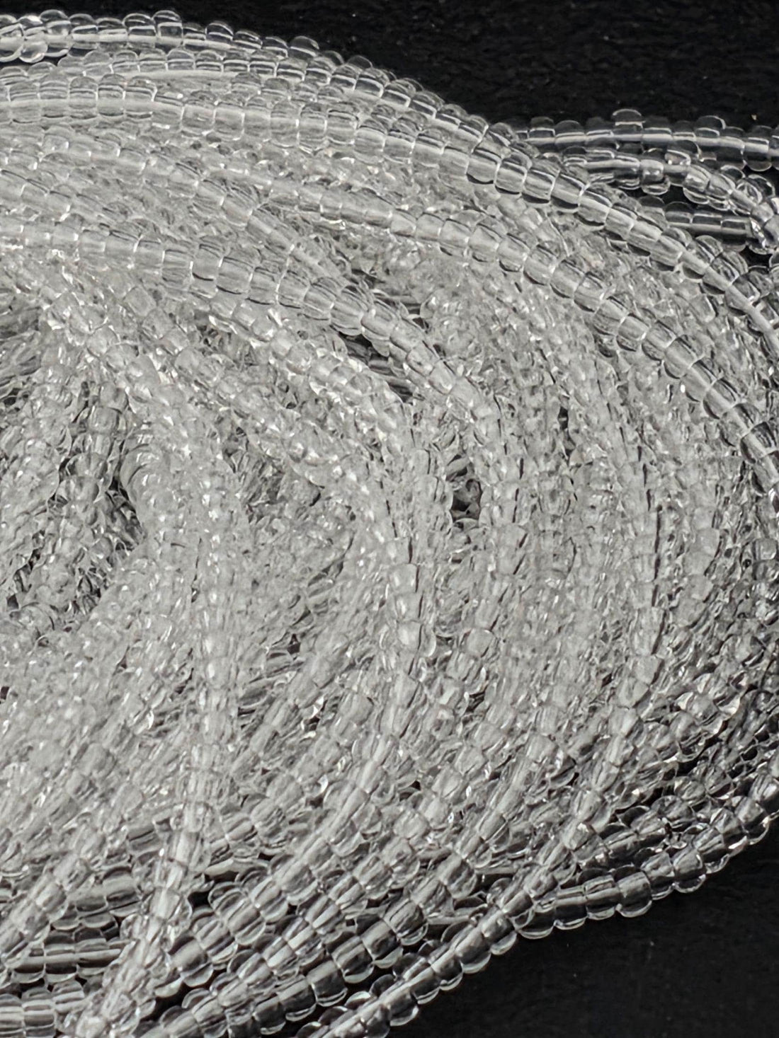 Translucent Crystal . s | Size 11 | Half-Hank (12" 6-String) | Preciosa-Ornela Glass Seed Beads | Czech Seed Beads