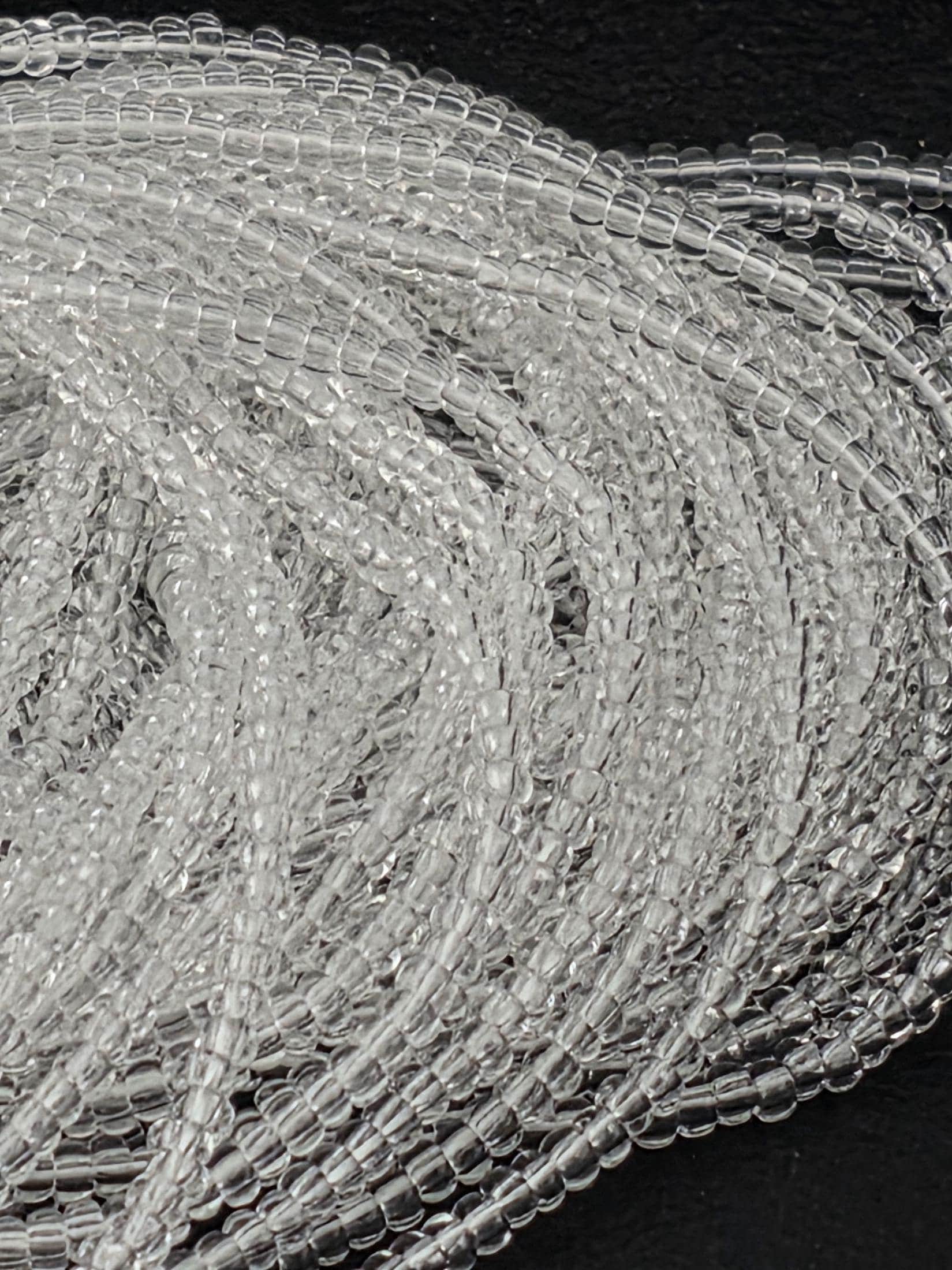 Translucent Crystal . s | Size 11 | Half-Hank (12" 6-String) | Preciosa-Ornela Glass Seed Beads | Czech Seed Beads