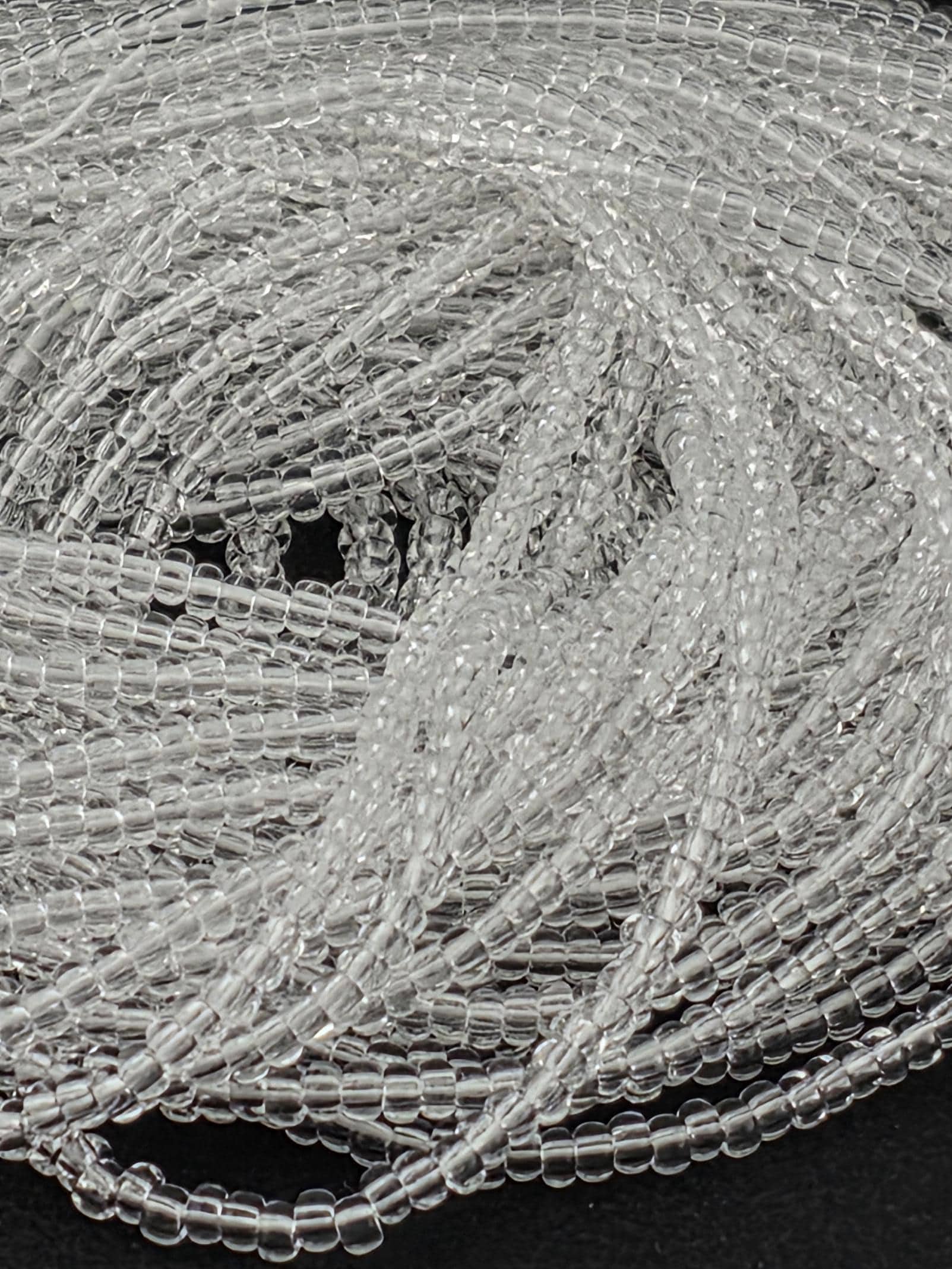 Translucent Crystal . s | Size 11 | Half-Hank (12" 6-String) | Preciosa-Ornela Glass Seed Beads | Czech Seed Beads
