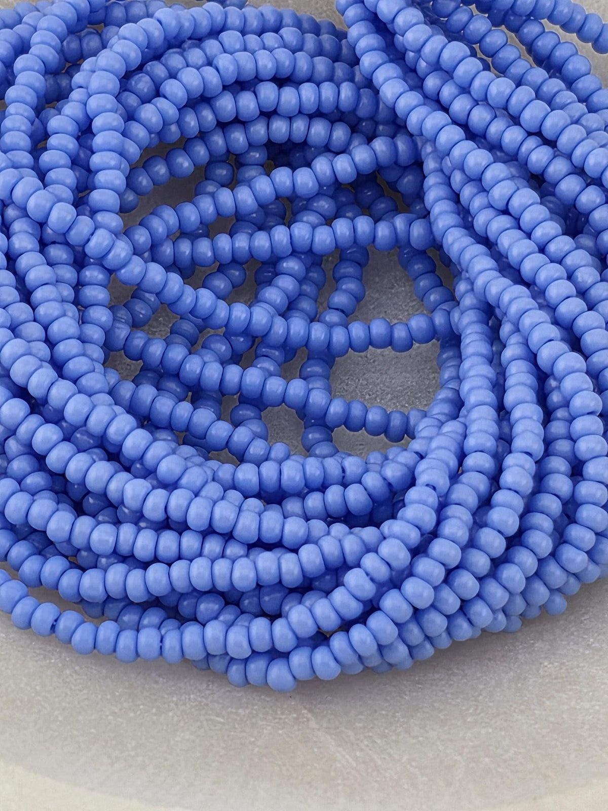 Opaque Pale Blue | Size 11 | Half-Hank (12" 6-String) | Preciosa-Ornela Glass Seed Beads