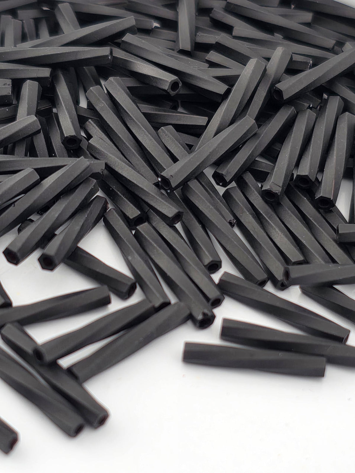 Miyuki Twisted Bugles 2x12 Black Opaque Matte Size 2x12mm