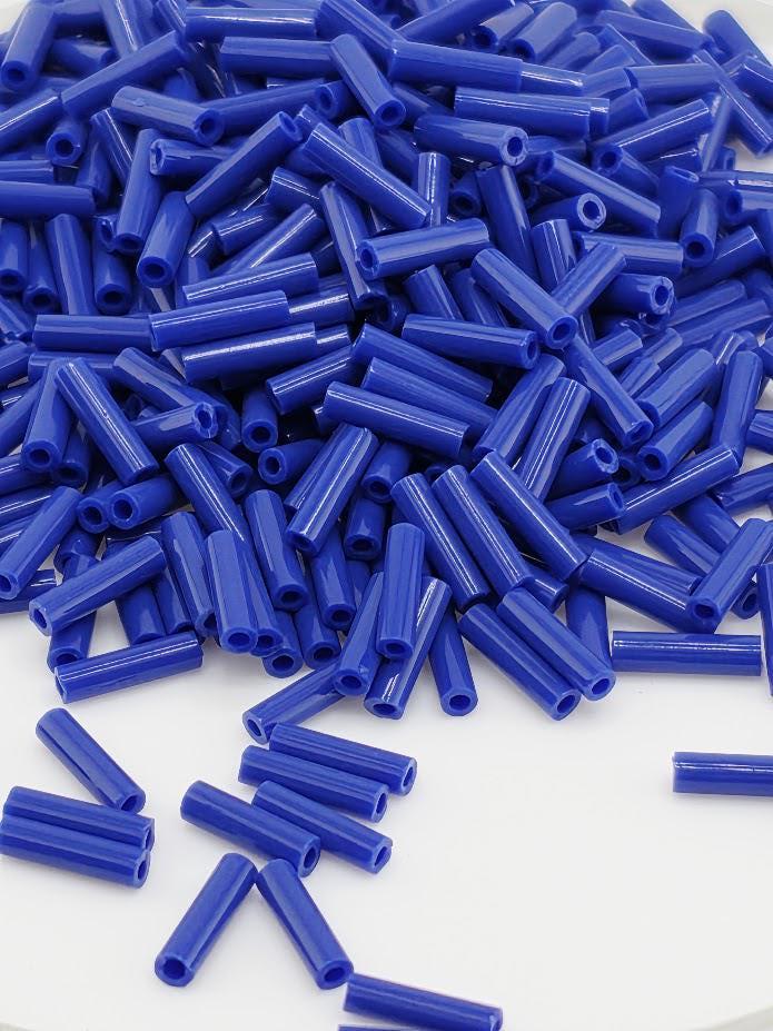 Miyuki Bugles 6MM Cobalt Blue O 15g | Japanese Seed Beads | Bead Weaving Embroidery Supply | DIY Jewelry